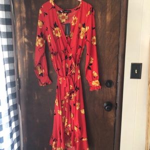 🟢Asos floral wrap dress